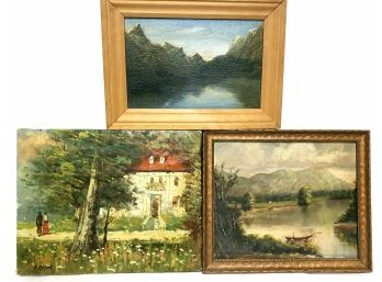 3 Small Vintage Oil Paintings