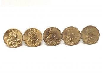 Collection Of 5 Sacagagawea Dollar Coins