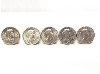 Collection Of 5 Susan B Anthony Dollar Coins