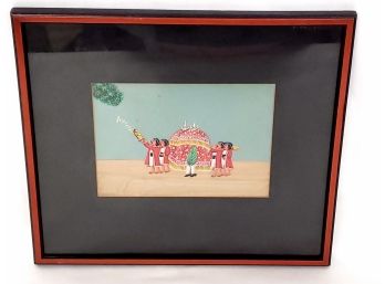 Small Framed Turkish/persian Painting Painting Is Done On Thin Plastic Film