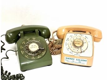 2 Table Top Rotary Phones, Western Electric And GTE