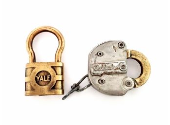 2 Vintage Padlocks Including Yale Lock