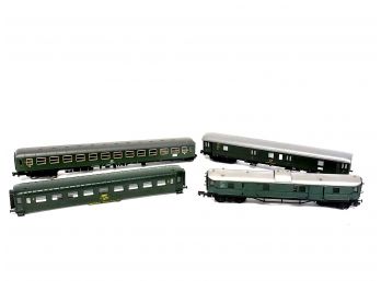 Mixed Lot Of 4 N Scale Train Passenger Cars, Fleischmann,  Rapido