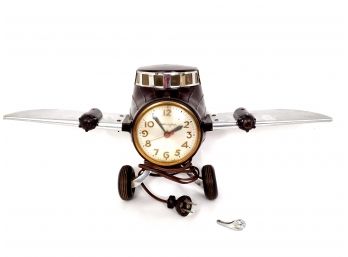 1940s Mastercrafters Sessions Airplane Clock