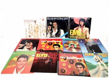 11 Elvis Vinyl Records,  Hard To Come By Early And First Pressings, Colored Disc