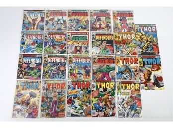 Lot Of 22 - Defenders And Thor Marvel Comics -