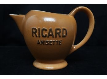 Vintage French Ricard Anisette Porcelain Advertising Pitcher