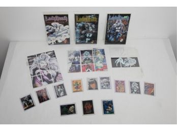 Lady Death Comic Books & Cards ~ Signed Pieces From Artist Scott Barnet