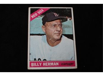 Vintage Topps #37 Boston Red Sox Manager Card: Billy Herman