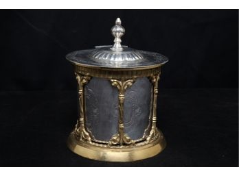 Antique Brass Trinket Or Dresser Box