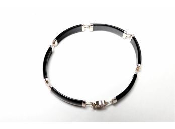 Sterling Silver & Onyx Bracelet