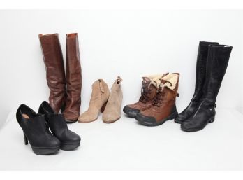 5 Pairs Of Women's Boots ~ J. Crew * Uggs * Nine West *