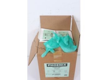 Case Of Phoenix Tough Line  Vinyl Gloves Green Size Medium 400 Gloves Total