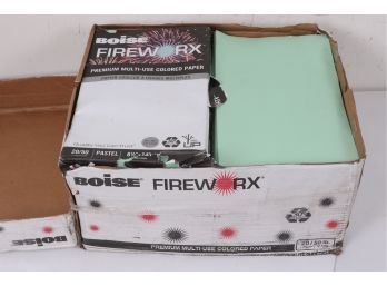 Case Of 10 Reams Boise Fireworx Popper Mint Green 8.5x14 Colored Paper 50lbs