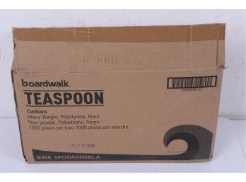 Boardwalk Heavyweight  Polystyrene Cutlery, Teaspoon, Black, 1,000/Carton