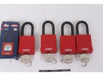5 Abus Commercial 74/40 Kax6 Red Lockout Padlock,Ka,Red,1-3/4'H,Pk6