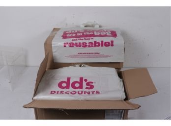 3 Cases Of 400 (1200 Total) Large Reusable Plastic Shopping Bag DDS