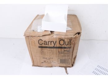 Southern Champion 2717 Paper Carryout Boxes, Tuck Top, 7' X 4.5' X 2.75', White - 500 / Case