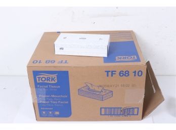 Carton Of Tork Advanced Extra Soft 2-Ply Facial Tissue White 100/Box 30 Boxes/Carton