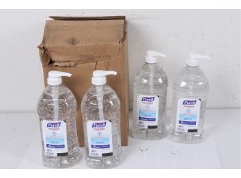 Case Of 4 Purell Advanced Hand Sanitizer 67.6 Oz Size New