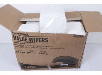 Boardwalk Value Wipers, White, 12' X 13', 56/PK, 18/Case, BWKV040QPW