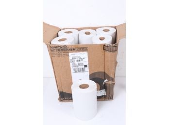 Boardwalk 6250 Hardwound Paper Towels Nonperforated 1-Ply White 350ft 12 Rolls Per Case