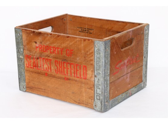 Vintage Sealtest Wooden Milk Crate