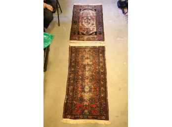 Pair Of Antique Oriental Hand Made Rugs