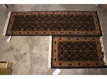 Pair Of Matching Oriental HERATI India Hand Made Runners 100 Wool - See Tags For Details Over $4,000 Retail