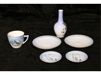 Group Of Royal Copenhagen And B&G Porcelain Small Dishes, Coffee Cup And Some More