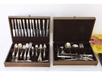 Vintage Silverplate 1847 Rogers Bros Flatware Set For 12 With Serving Pieces, Etc. - COMPLETE SET
