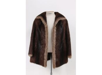 Vintage Women's Turck Pels Kobenhavn Mink Fur Coat Made In Denmark