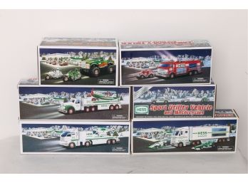 Group Of 6 HESS Trucks - NEW In Boxes