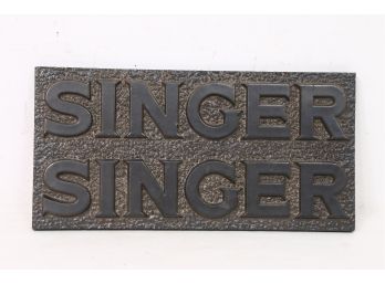 Vintage SINGER Terracotta Advertising Sign Plaque
