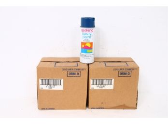 Lot Of 8 WEEKEND Brand Interior/exterior Spray Paint - Bold Blue #352 - New Old Stock