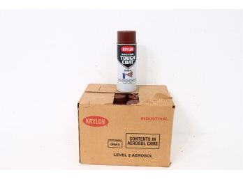 Lot Of 12 KRYLON Industrial Tough Coat Primer - Red Oxide Color #342 - New Old Stock