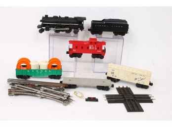 Group Of LIONEL Model Train Cars Including Steam Locomotive And Tender