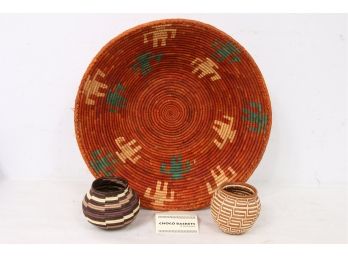 Group Of South American Indian Woven CHOCO Baskets Of Darien - Embera & Wounaan Indians