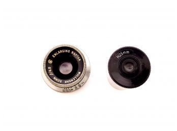 2 Lenses Including Wollensak 50mm F/4.5 Enlarging Raptor And H25mm