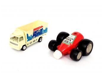 1997 Golden Wheels DIET PEPSI Die-Cast Delivery Truck Special Edition & Vintage Buddy L Heinz Bottle Race Car