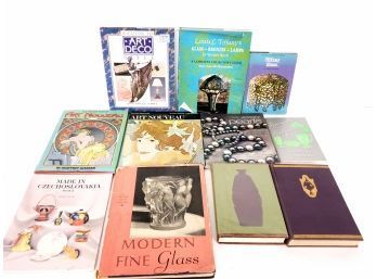 Lot Of 11 Reference Books Including Art Nouveau All Types Of Glass And More