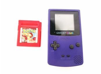 Nintendo Gameboy Color Model CGB-001 With 1998 Pokmon Game