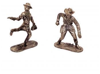 2 Pewter Figurines Jesse James And Bat Masterson