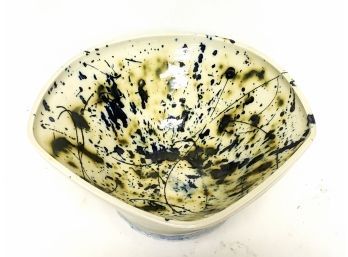 Studio Pottery Ceramic Bowl Signed HR