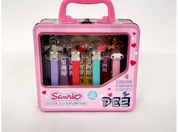 Sanrio Hello Kitty & My Melody 4 Collectible Pez Dispensers And Carry Case Sealed In Plastic