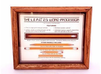 Pencil Shadow Box 'the L.e.a.d. 2.5 Word Processor