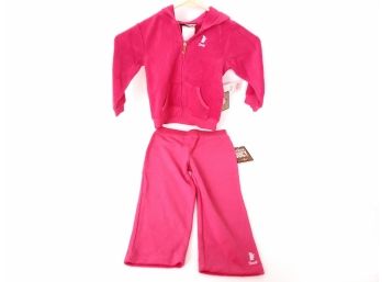 Juicy Couture Girls Zip Up Sweater Sweat Suit Set 24 Months New With Tags