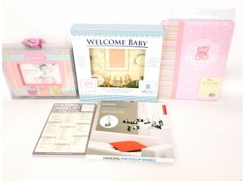 Mixed Baby Lot Including Picture Frames Photo Album Photoclip Mobile And New Parent Checklist Notepad All New