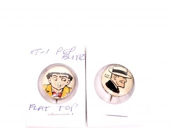 Kellogg's Original Pep Pins 1945 Disk Tracy And Flattop