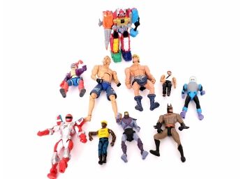 Mixed Action Figure Lot Including Transformer Batman Power Ranger And More
